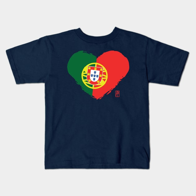 I love my country. I love Portugal. I am a patriot. In my heart, there is always the flag of Portugal Kids T-Shirt by ArtProjectShop